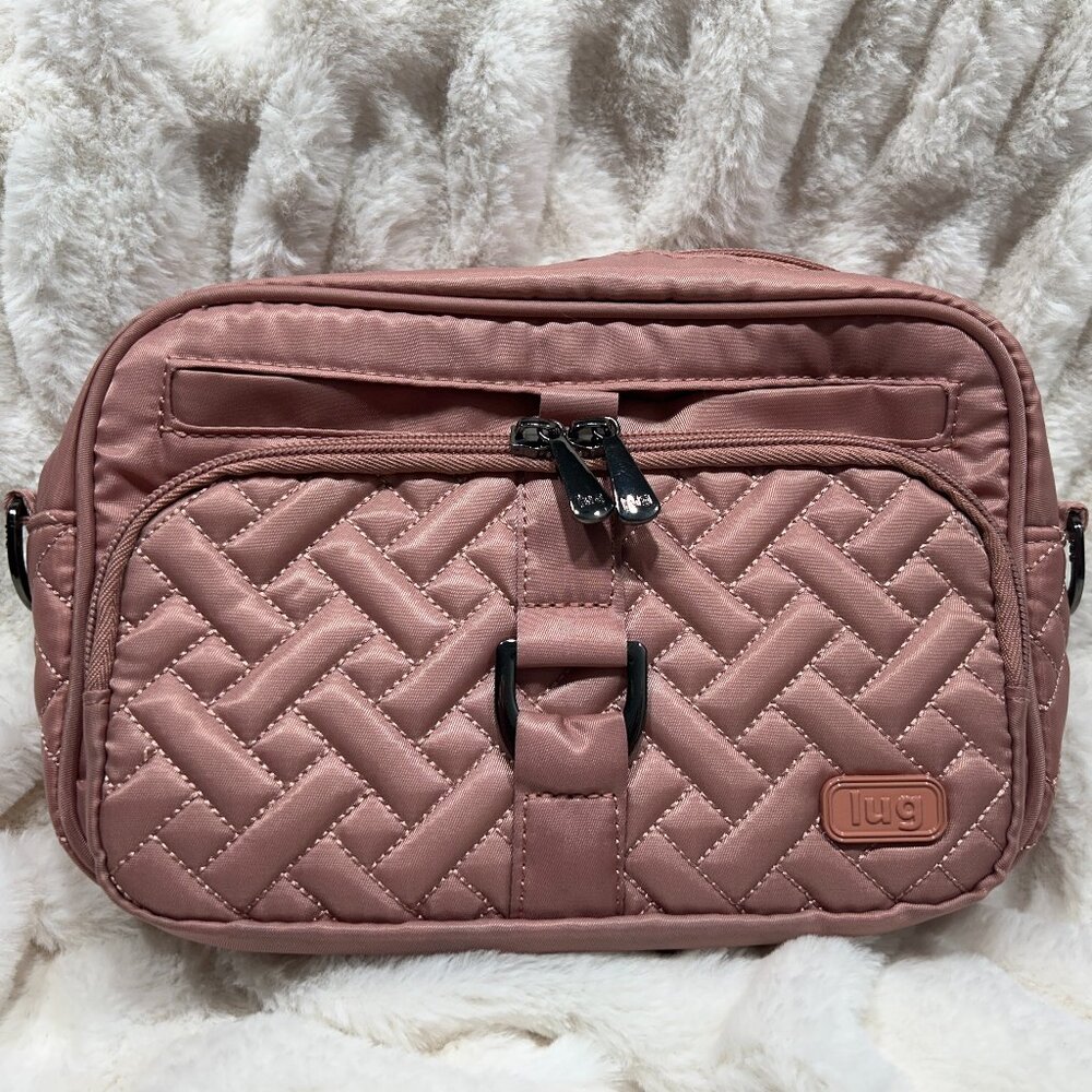 NWOT Lug Carousel Quilted Crossbody Bag in Blush Pink